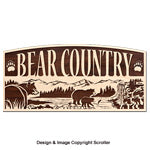 Bear Country Rustic Wall Art Pattern - The Winfield Collection