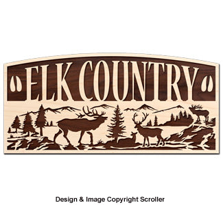 Elk Country Rustic Wall Art Pattern - The Winfield Collection