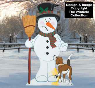Bad Doggie Snowman Wood Pattern