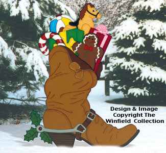 Christmas Boot Woodcrafting Pattern