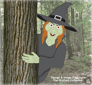 Witch Tree Peeker Woodcraft Pattern - The Winfield Collection