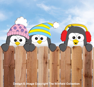 Penguin Fence Peeker Woodcraft Pattern - The Winfield Collection