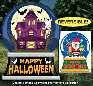 Reversible Holiday Snow Globe Pattern - The Winfield Collection