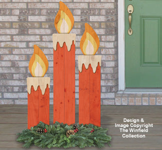 Pallet Wood Holiday Candles Woodcraft Pattern - The Winfield Collection