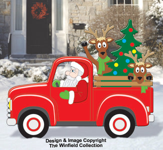 Santa and Friends Red Truck Premium Pattern - The Winfield Collection