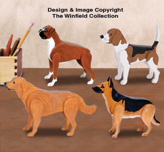 Desk Dog Pattern Set 1 Wood Plan - The Winfield Collection