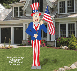 GIGANTIC Uncle Sam Premium Woodcraft Pattern - The Winfield Collection