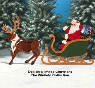 Realistic Santa & Reindeer Pattern Set