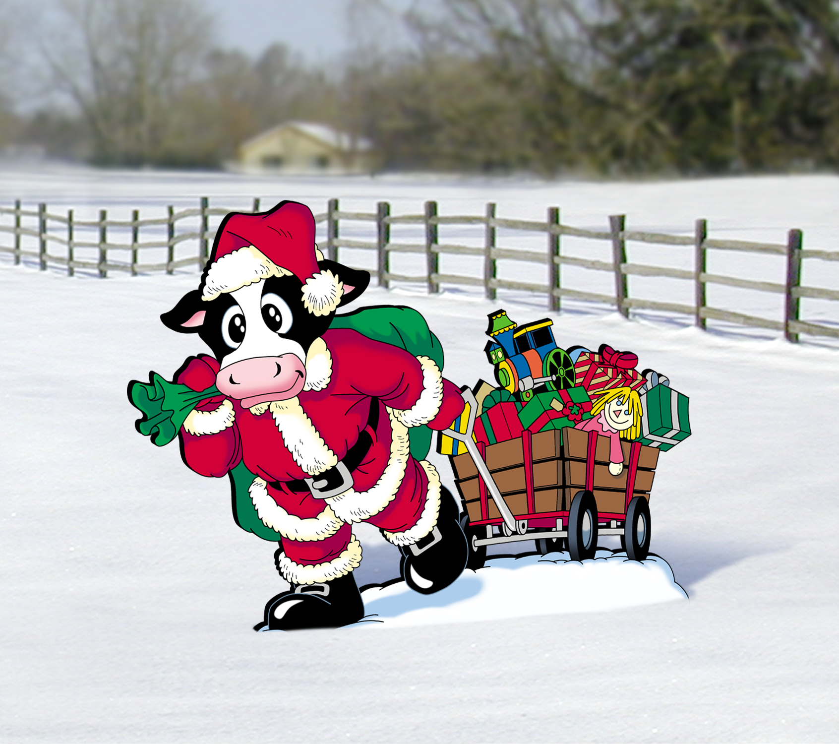 Wholly Cow! - Christmas Wagon - The Winfield Collection