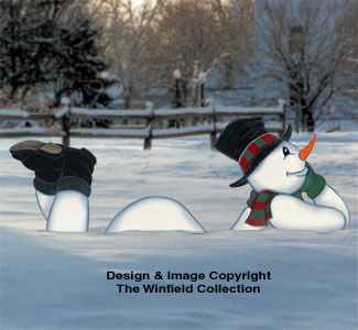 Lazy Yard Snowman Woodcraft Pattern