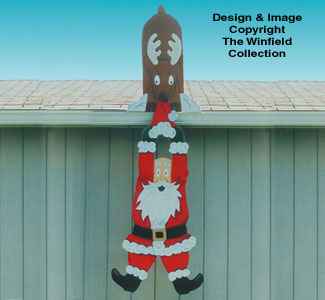 Falling Santa Woodcraft Pattern(F)