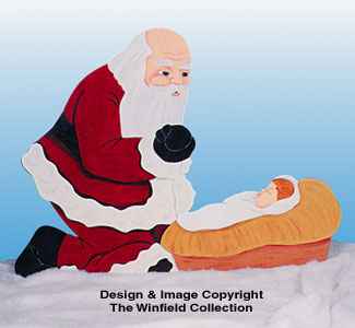 Santa & Baby Jesus Woodcraft Pattern