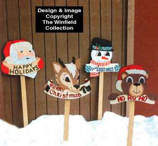 4 Christmas Signs Woodcraft Pattern (F)