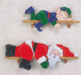 Lazy Santa, Elf & Angels Woodcraft Pattern - The Winfield Collection