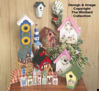 Decorative Birdhouses Pattern Set #2