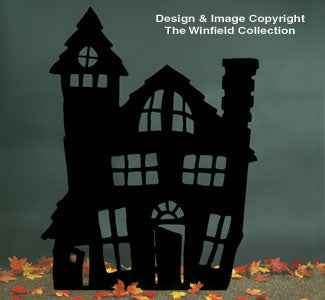 Haunted House Shadow Woodcraft Pattern