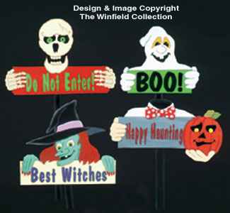 Four Halloween Sign Patterns