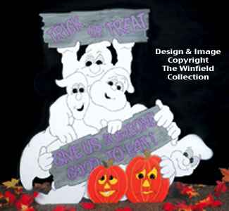 Ghostly Greeting Woodcrafting Pattern(F)