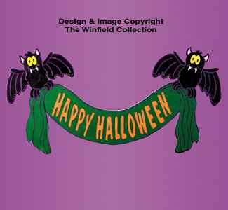 Bat Banner Woodcraft Pattern(F)