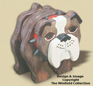 Layered Bulldog Woodcraft Pattern - The Winfield Collection