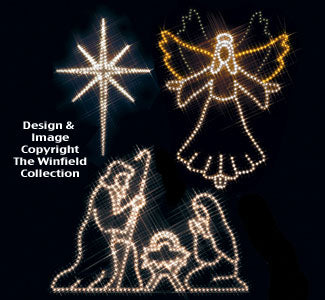 Angel, Star & Nativity Nite-Lite Pattern Set - The Winfield Collection