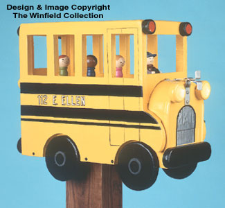 School Bus Mailbox Woodcraft Pattern(F) - The Winfield Collection