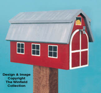 Red Barn Mailbox Woodcraft Pattern - The Winfield Collection