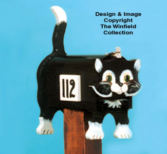 Cute Kitty Mailbox Woodcraft Pattern(F) - The Winfield Collection
