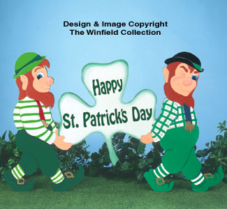Leprechaun Pair Yard Sign Pattern - The Winfield Collection