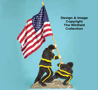 Fireman Flag Holder Woodcraft Pattern - The Winfield Collection