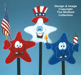 Patriotic Stars Woodcrafting Pattern - The Winfield Collection