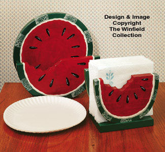 Watermelon Plate /Napkin Holder Pattern - The Winfield Collection
