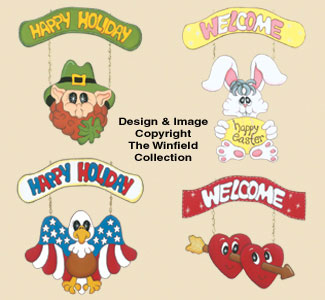 Holiday Greeting Signs Pattern #2 - The Winfield Collection