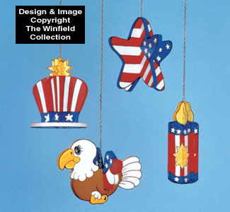 4th Of July Ornaments Woodcraft Pattern - The Winfield Collection