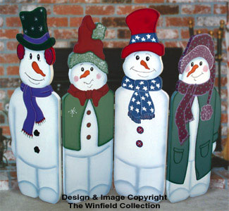 Folding Snowmen Woodcraft Pattern - The Winfield Collection