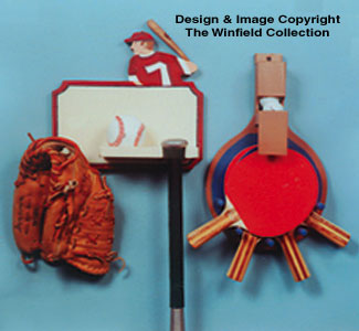Sports Equipment Hangers Woodcraft Pattern(F) - The Winfield Collection