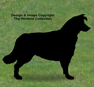 Border Collie Shadow Wood Pattern - The Winfield Collection