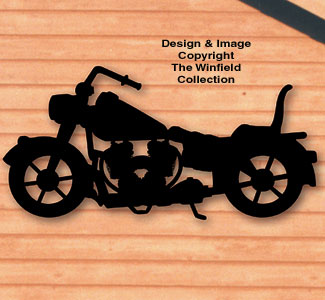 Motorcycle Shadow Woodcrafting Pattern - The Winfield Collection