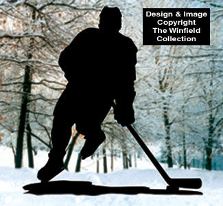 Hockey Player Shadow Woodcrafting Pattern - The Winfield Collection