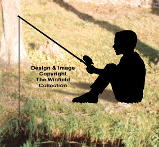 Fishing Kid Shadow Woodcrafting Pattern(F) - The Winfield Collection