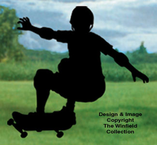 Skateboarder Shadow Woodcrafting Pattern - The Winfield Collection