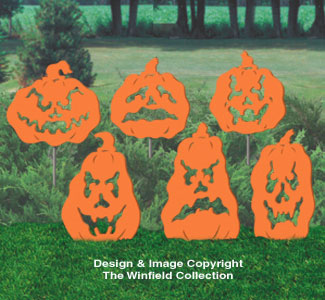 Fearsome Pumpkins Shadow Wood Pattern - The Winfield Collection