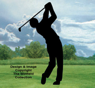Golfer Shadow Woodcrafting Pattern - The Winfield Collection