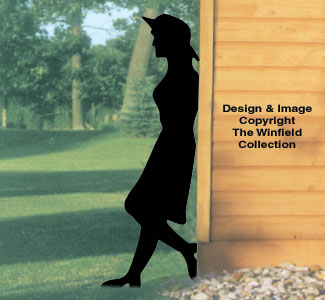 Leaning Lady Shadow Woodcraft Pattern(F) - The Winfield Collection