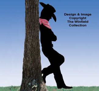 Leaning Cowboy Shadow Woodcraft Pattern - The Winfield Collection