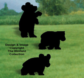 Bear Cubs Shadow Woodcrafting Pattern - The Winfield Collection