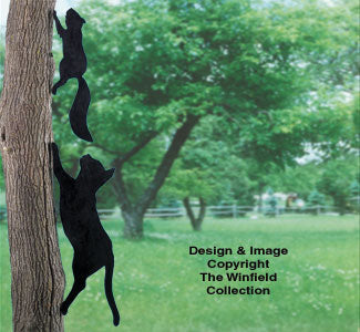 Cat Chasing Squirrel Shadow Wood Pattern - The Winfield Collection