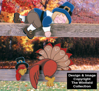 Lazy Pilgrim & Turkey Woodcraft Pattern(F) - The Winfield Collection