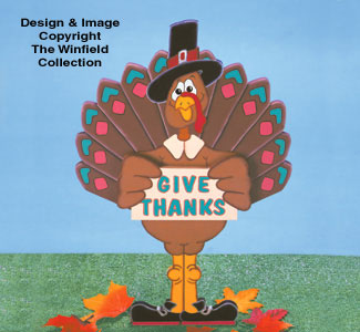 Give Thanks Turkey Woodcraft Pattern - The Winfield Collection