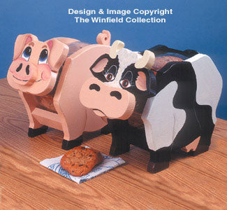 Cow & Pig Treat Jars Pattern(F) - The Winfield Collection